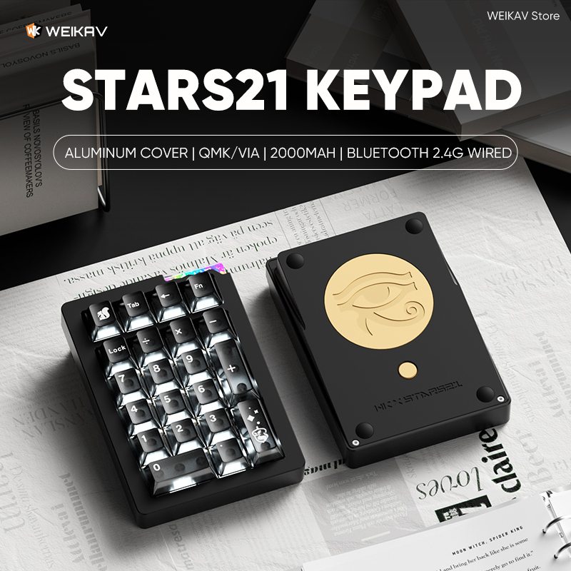 Keyboard Numpad Separate - Orijinal WEIKAV Stars21 Kablosuz Alüminyum Tuş