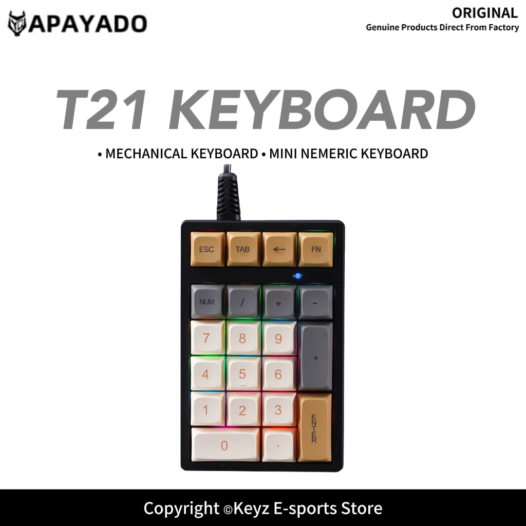 Keyboard Numpad Separate - T21 Mini Numara Tuş Takımı RGB