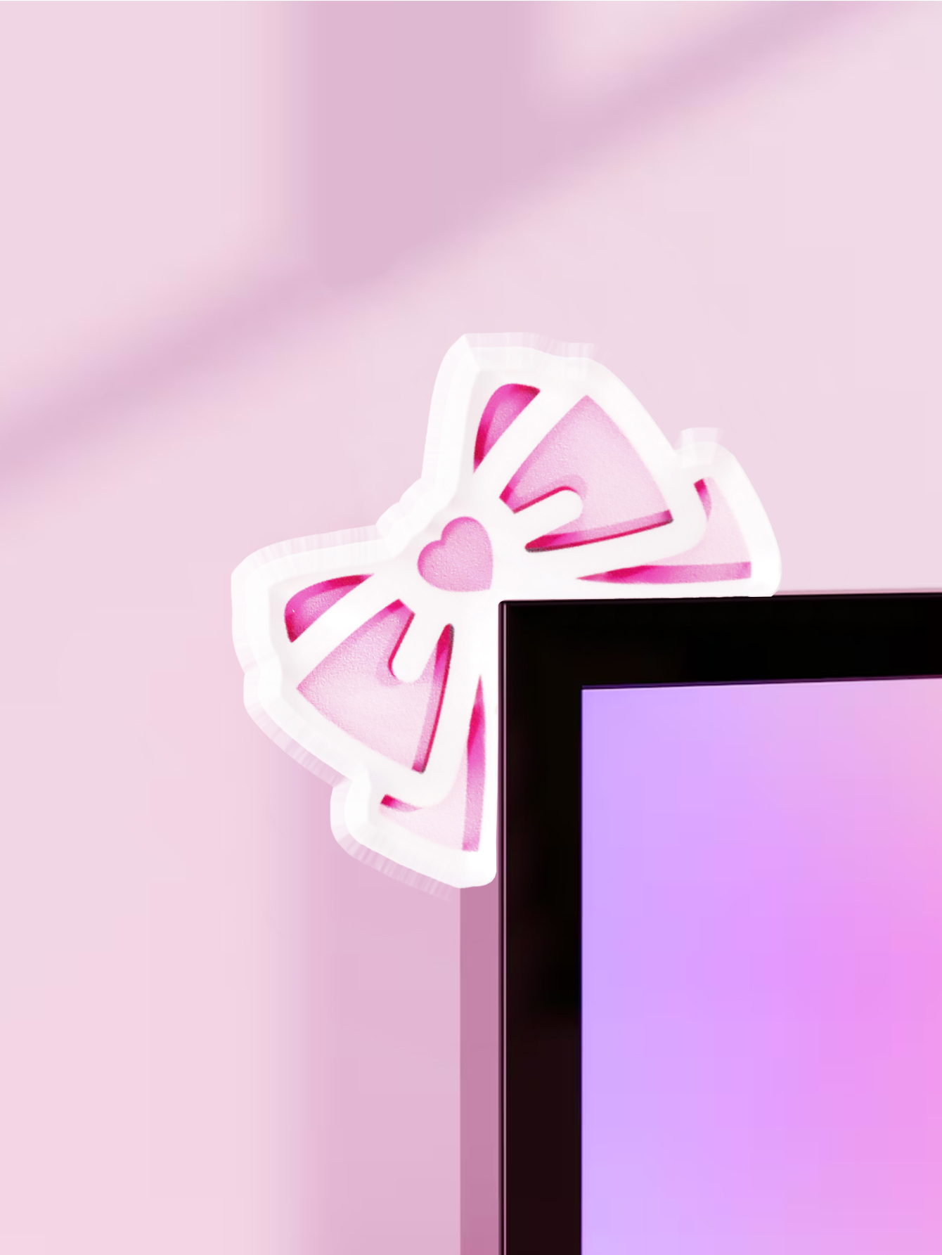 Gaming Accessories Pink - Kawaii Fiyonk Monitör Süsü Pembe Akrilik