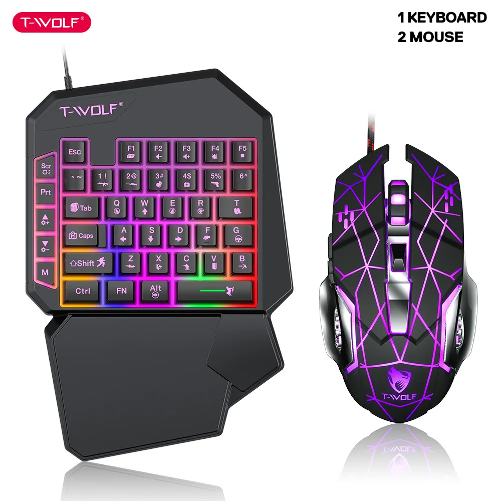 T-WOLF TF900 tek elle klavye t - Gaming Accessories For Your Phone incelemesi ve fiyatı